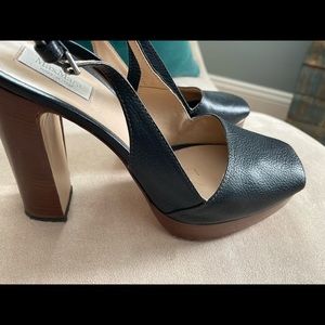 Max Mara platform sling back